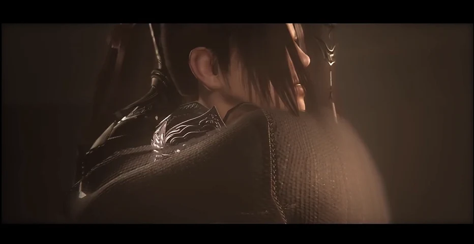 The characters embracing at the end of the exchange