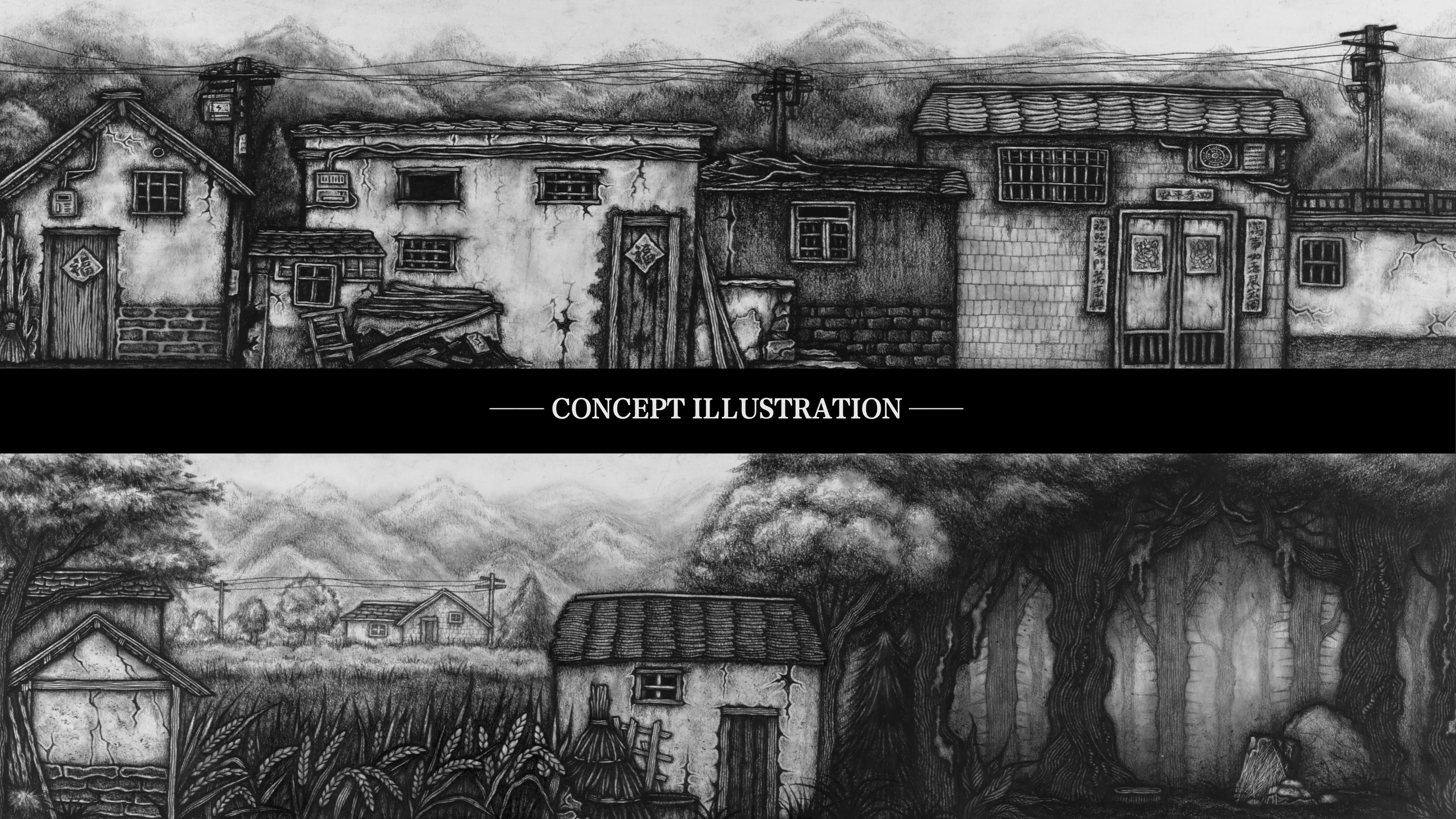 Hand-drawn concept environments